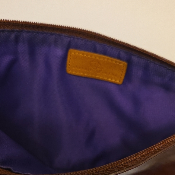 Graphic Image Dark Brown Leather Toiletry Bag - Picture 3 of 5